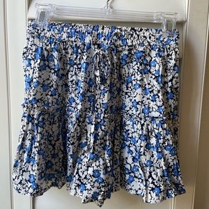 Zara Flower Mini Skirt with Shorts